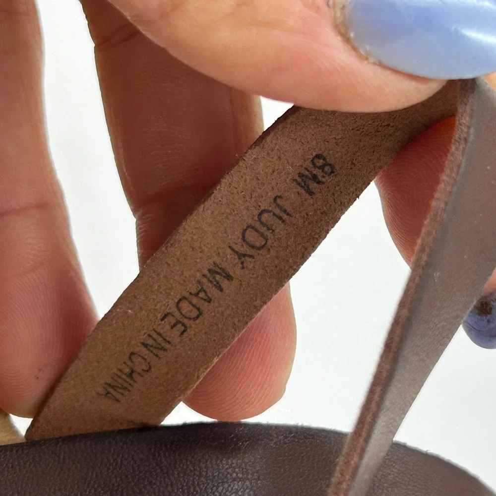 Esprit Judy Sandals Women 8 Brown Strappy Espadrille Flatform Boho Summer